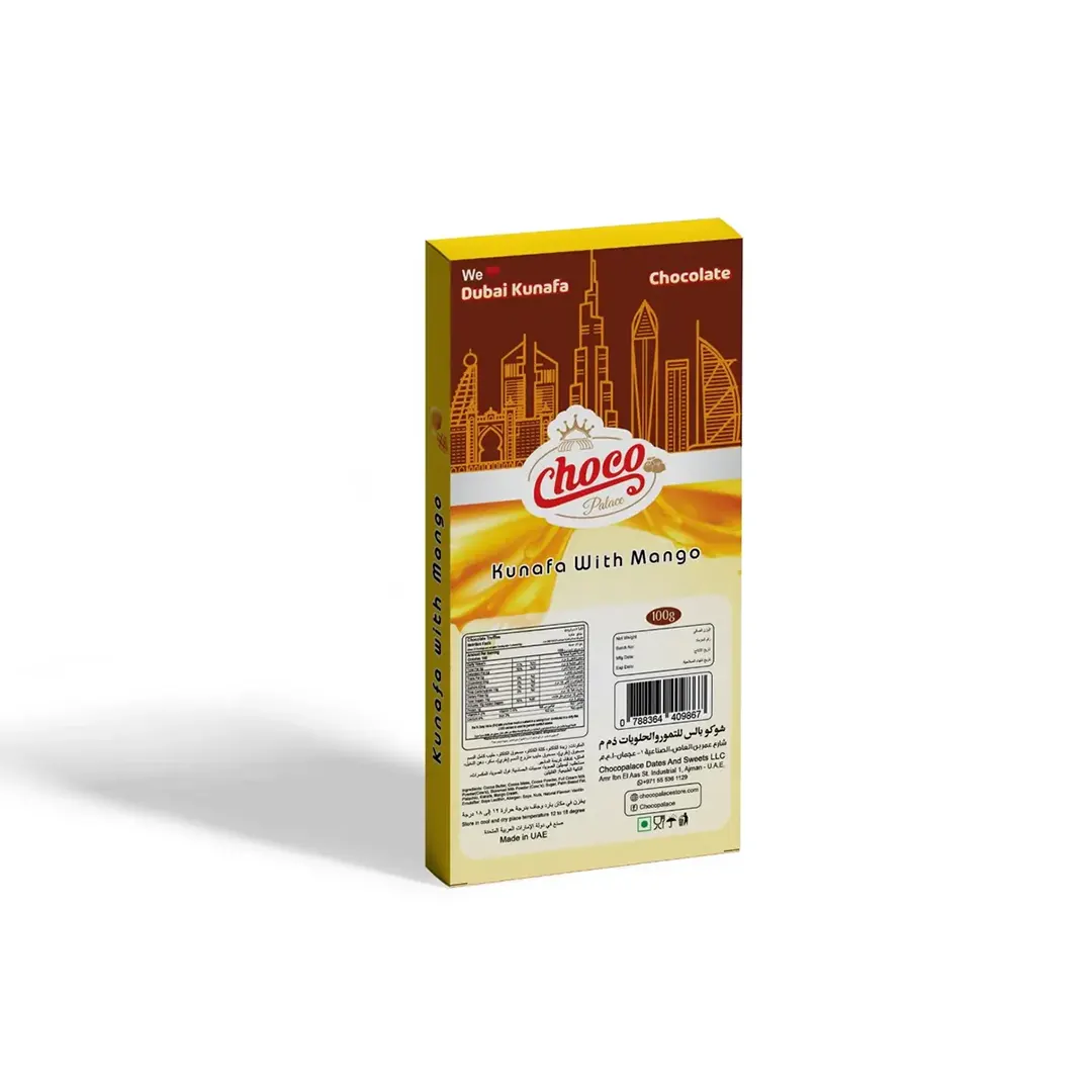 Dubai Kunafa Chocolate With Mango flavor 100GM 3
