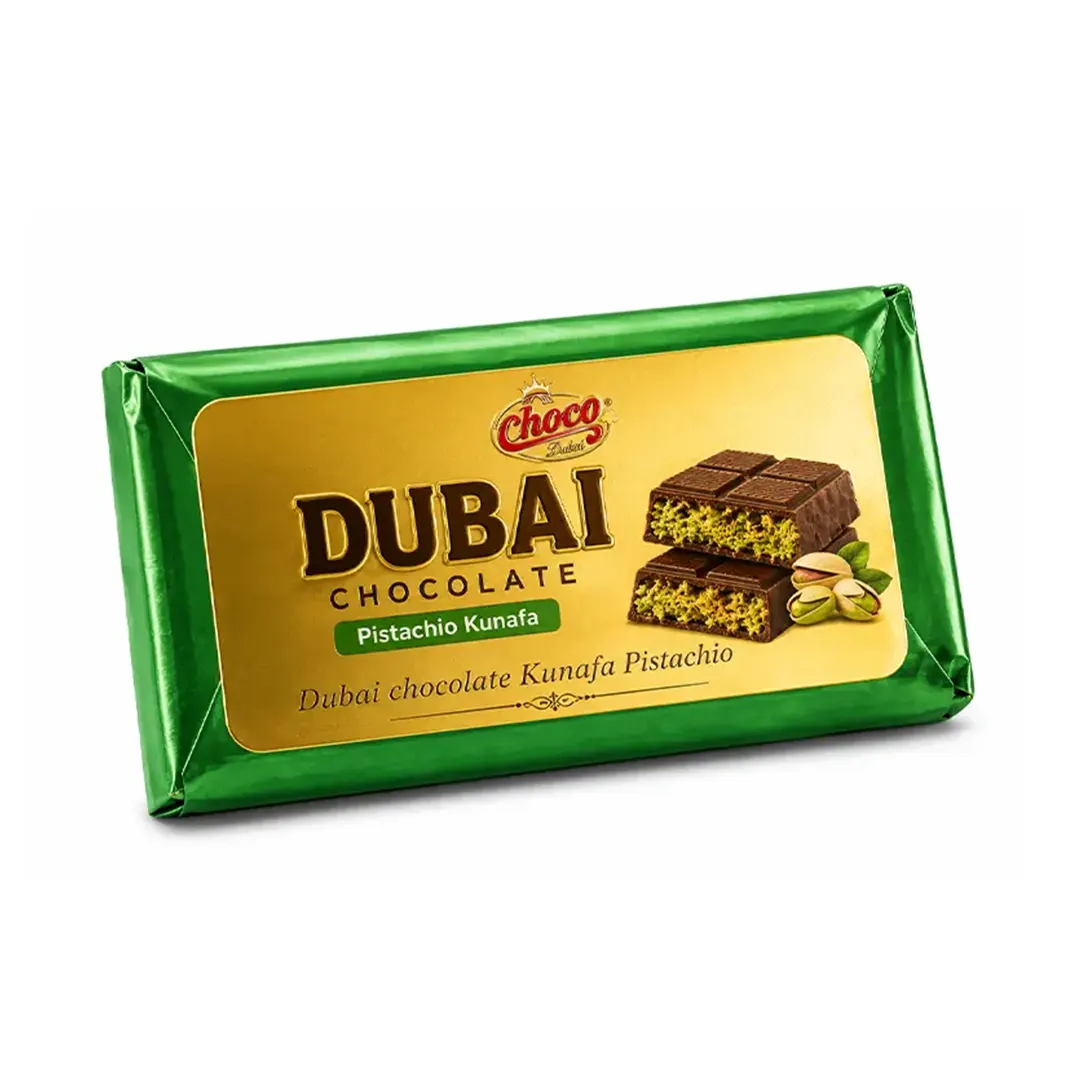 Chocolate Kunafa Milk Pistachio Golden