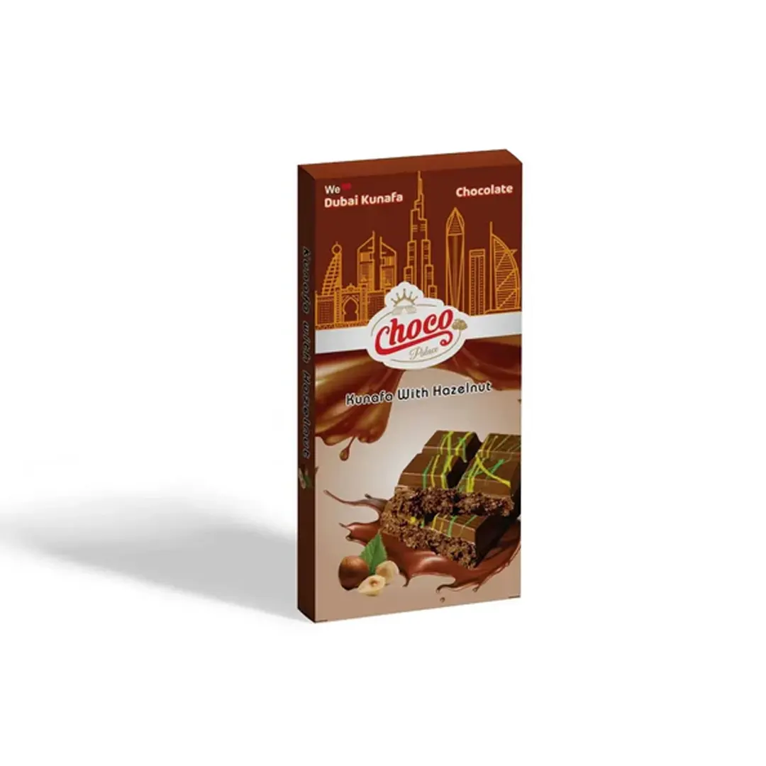 Dubai kunafa chocolate with hazelnut flavor 100 GM 2