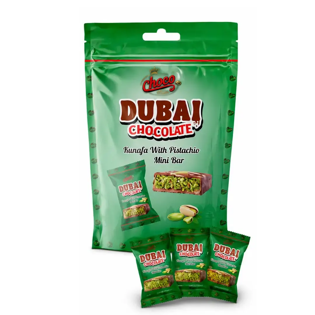 Dubai Chocolate Kunafa Pistachio Mini Bar Pouch