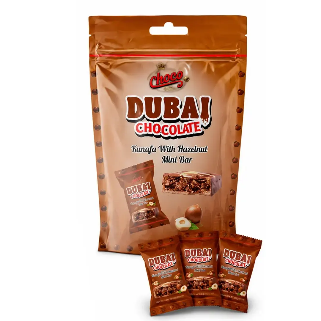 Dubai Chocolate Kunafa Hazelnut Mini Bar Pouch