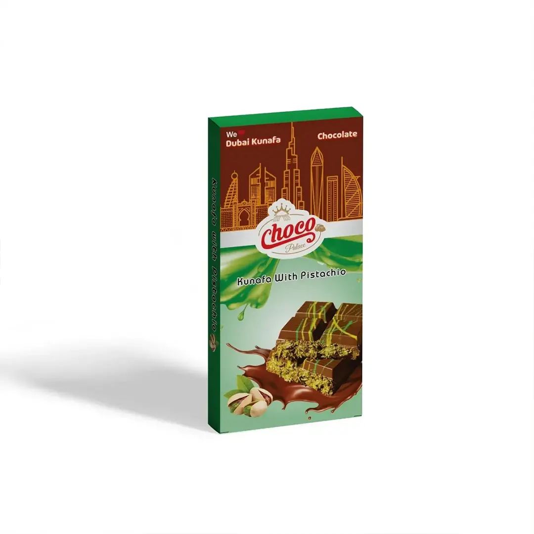 Dubai Kunafa Chocolate with Pistachio 100GM 2