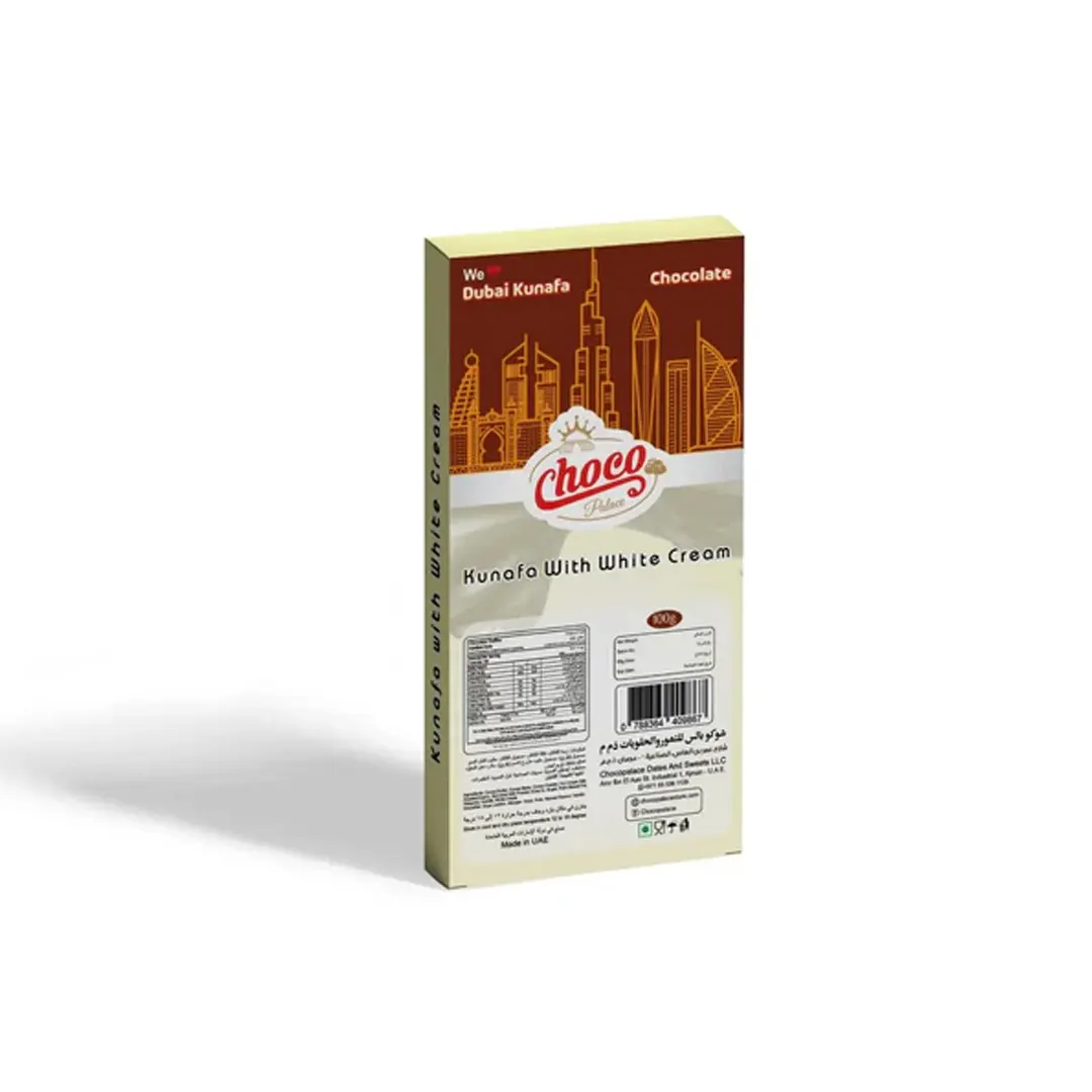 Dubai Kunafa Chocolate With White Cream 100GM 3