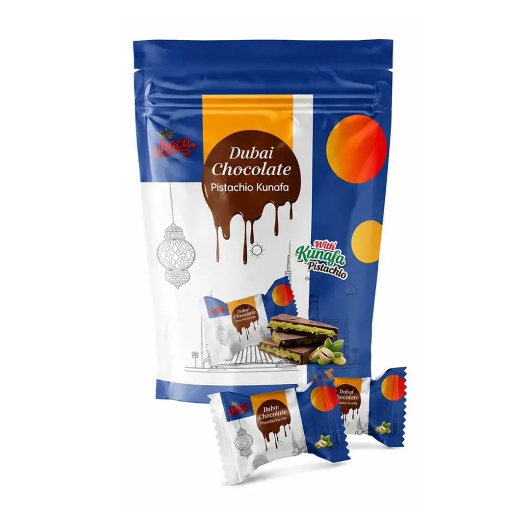 Dubai Chocolate Kunafa Pistachio Pouch
