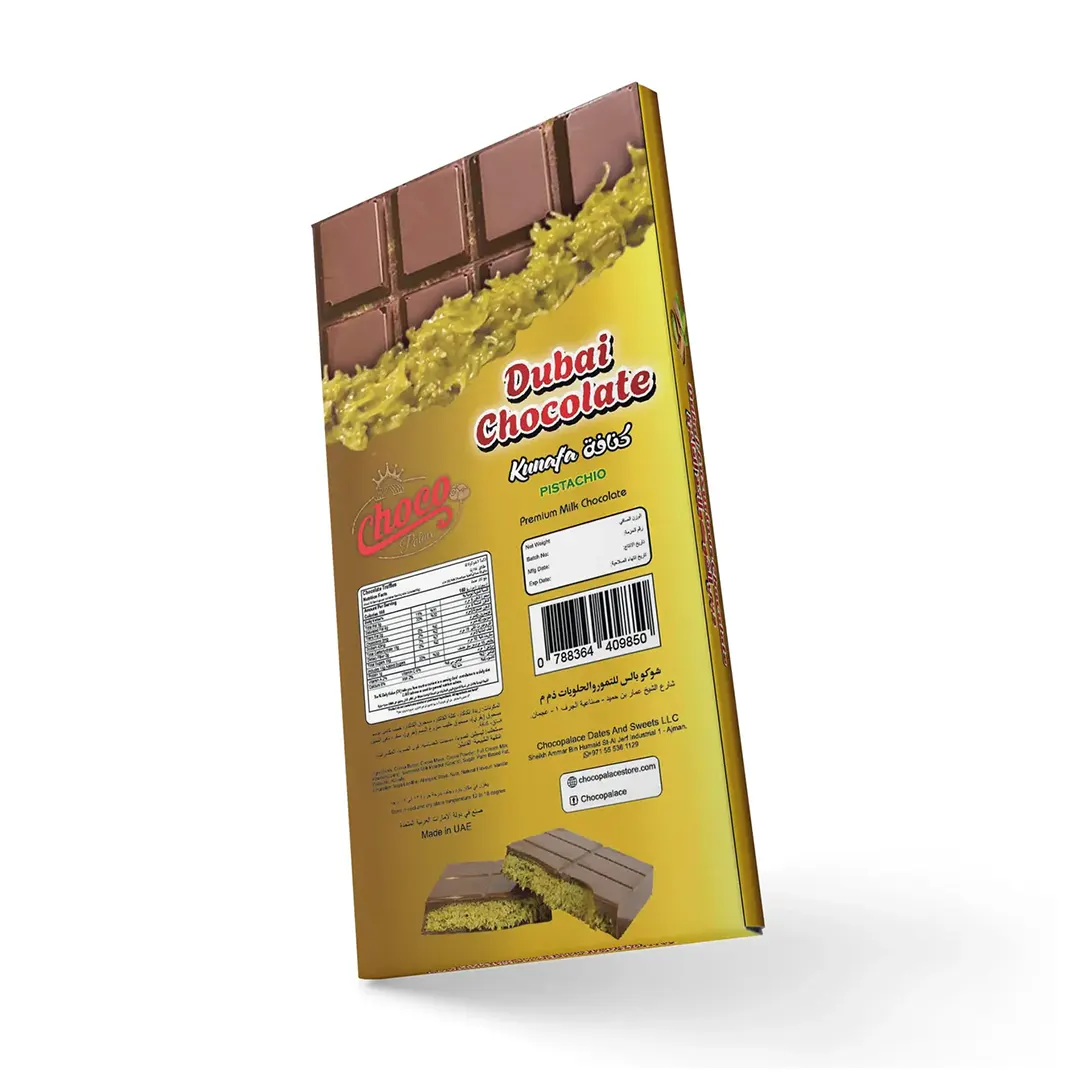 Dubai Kunafa Chocolate pistachio 200 GM 2