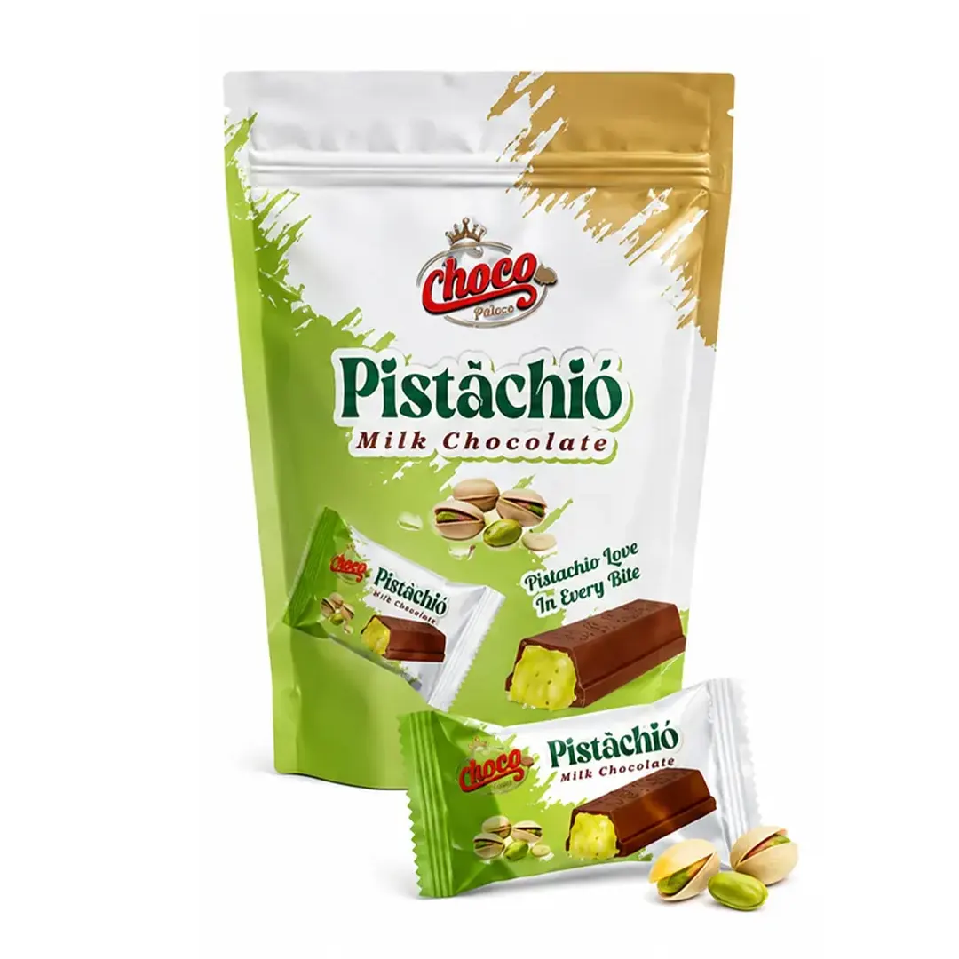 Pistachio Filled Milk Chocolate Pouch