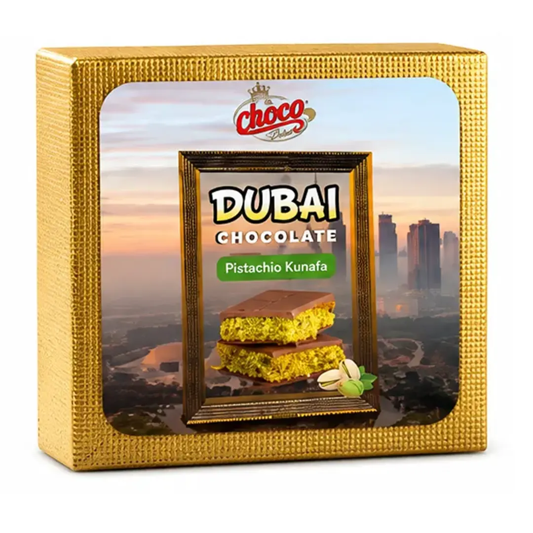 Chocolate Kunafa Milk Pistachios