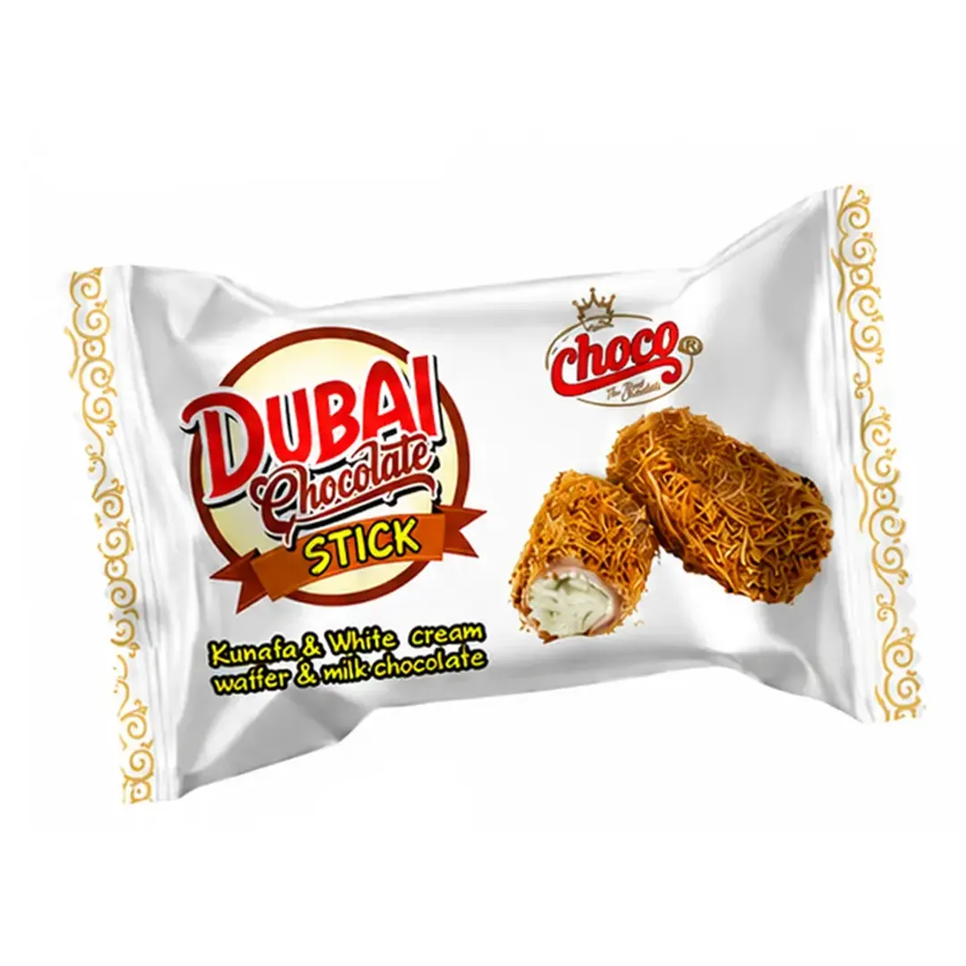 Dubai Chocolate Stick Kunafa With White Cream